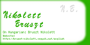 nikolett bruszt business card